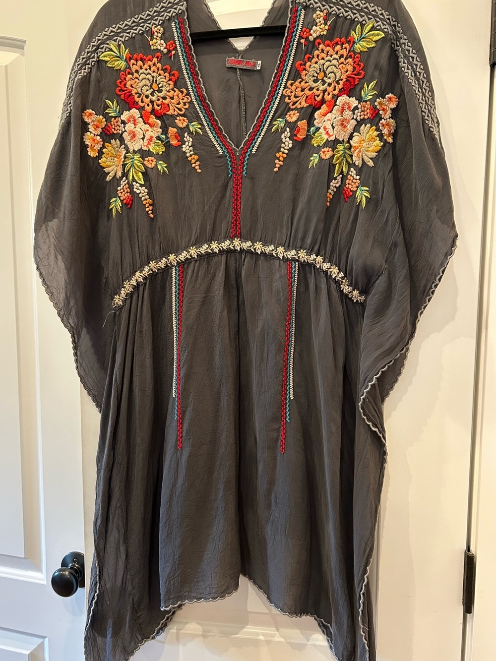 Johnny Was Cherise Embroidered Poncho Tunic - Picture 6 of 9